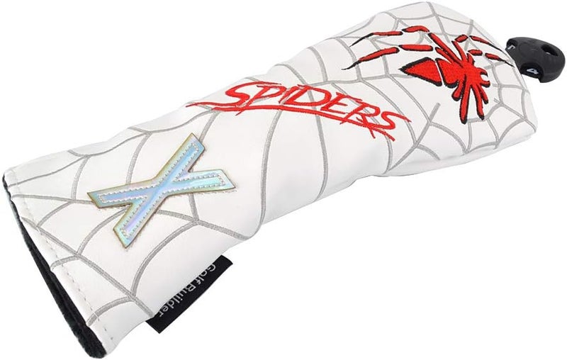 GOOACTION Spider Golf Club Head Cover for Driver Fairway Wood Hybrid Mallet Blade Putter Funny Creative Embroidery Synthetic Leather White Golf Headcovers Protector - Image 1